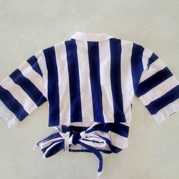 Free People Slater Top Navy Combo Small - Picture 8 of 8